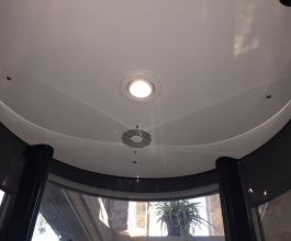 Interior lighting in outdoor elevator
