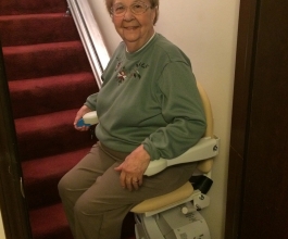 Stairlift in use
