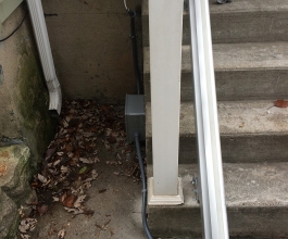 Outdoor stairlift rails